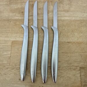 VINTAGE GERBER MIMING LEGENDARY Blades Steel Steak Knives Set Of 4 Monogram "S"